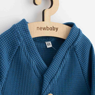 Kojenecký kabátek na knoflíky New Baby Luxury clothing Oliver modrý, Modrá 92 (18-24m)