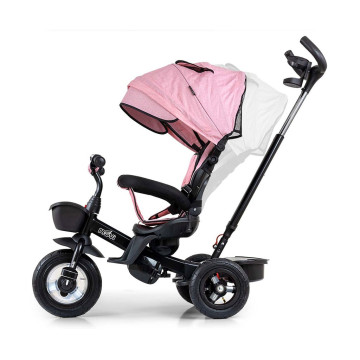 Dětská tříkolka Milly Mally Movi black-pink, Růžová