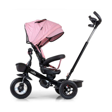 Dětská tříkolka Milly Mally Movi black-pink, Růžová