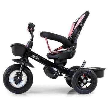 Dětská tříkolka Milly Mally Movi black-pink, Růžová