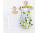 Mušelínový kojenecký set Kraťasy a Tričko New Baby Avocado