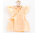 Letní kojenecké mušelínové šaty New Baby Leny peach
