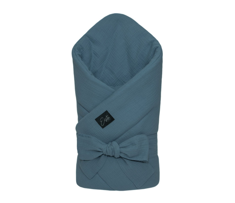 ESITO | Mušelínová zavinovačka pro miminko Denim blue 85x85 cm - džínová modrá / 85 x 85 cm