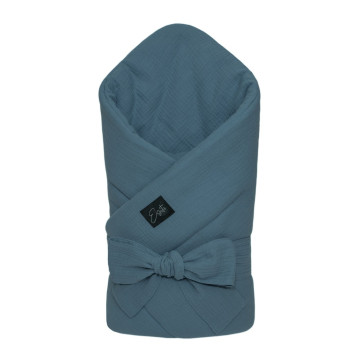 ESITO | Mušelínová zavinovačka pro miminko Denim blue 85x85 cm - džínová modrá / 85 x 85 cm