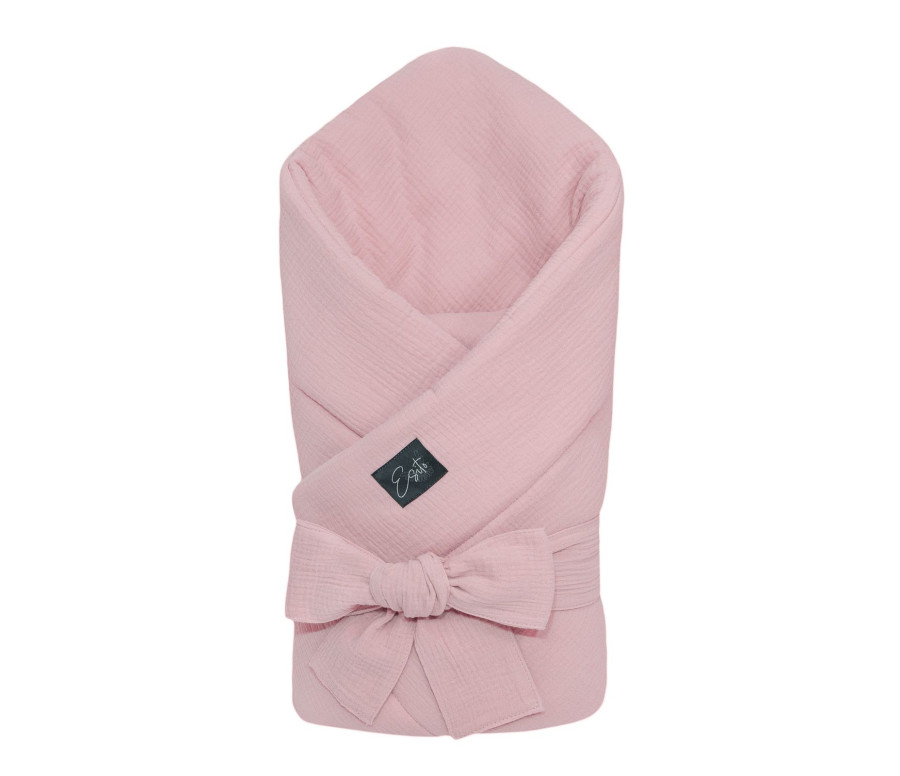 ESITO Mušelínová zavinovačka pro miminko Powder pink 85x85 cm - pudrová / 85 x 85 cm