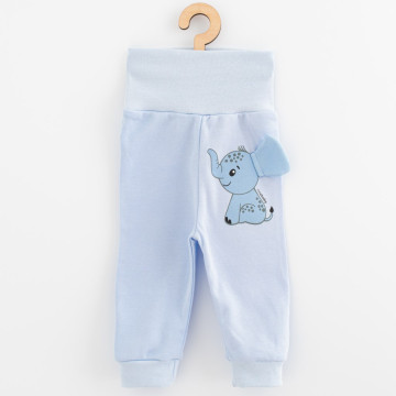 Kojenecká souprava tričko a tepláčky New Baby Happy Elephant blue, Modrá 74 (6-9m)