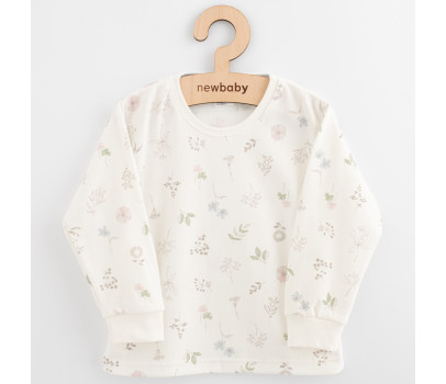Dětské bavlněné tričko s dlouhým rukávem New Baby Kindergarten květinky