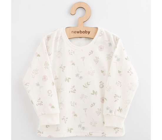 Dětské bavlněné tričko s dlouhým rukávem New Baby Kindergarten květinky
