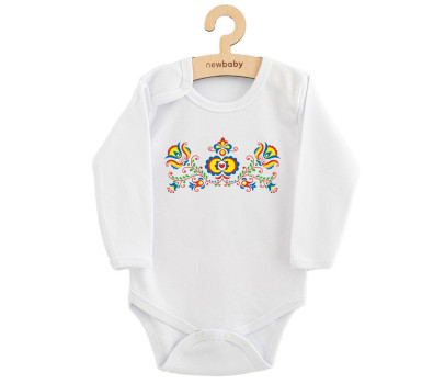 Dětské body s potiskem New Baby Lidový vzor