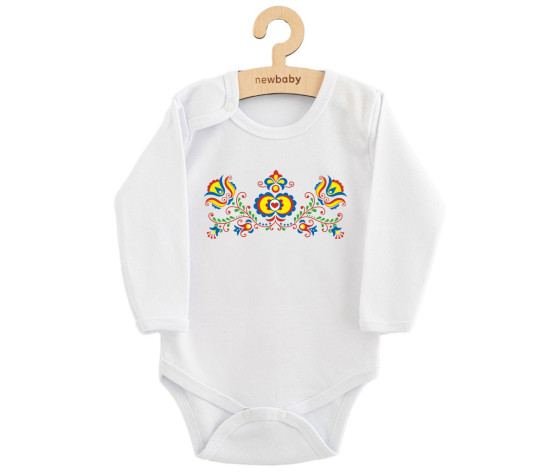 Dětské body s potiskem New Baby Lidový vzor