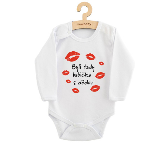 Dětské body s potiskem New Baby Byli tady babička s dědou