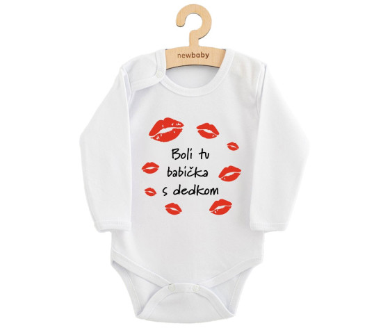 Dětské body s potiskem New Baby Boli tu babička s dedkom