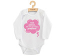 Dětské body s potiskem New Baby Keď plačem, tak mám asi nejaký problém! růžová