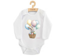 Dětské body s potiskem New Baby Králíček s balónky