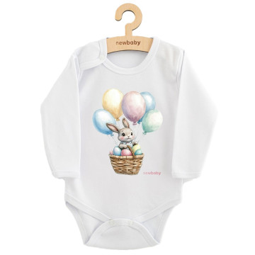 Dětské body s potiskem New Baby Králíček s balónky