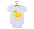 Dětské body s potiskem New Baby Lemon - krátký rukáv