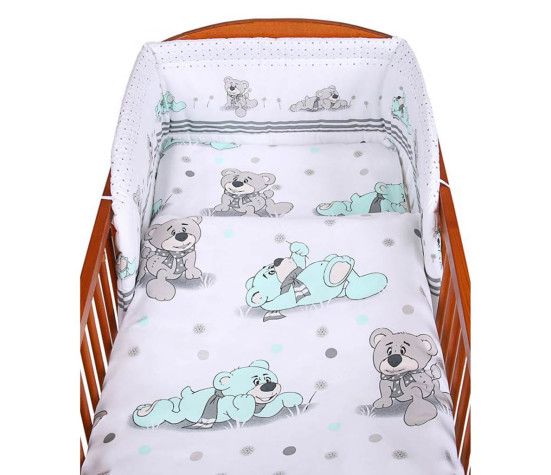 2-dílné ložní povlečení New Baby 100/135 cm šedý medvídek