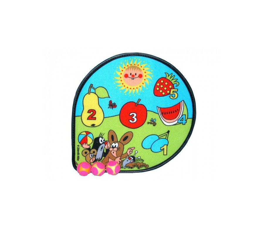 Terč Krtek + míček 3ks suchý zip 30x30cm v sáčku