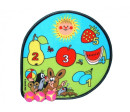 Terč Krtek + míček 3ks suchý zip 30x30cm v sáčku