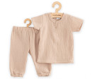 Kojenecká mušelínová souprava tričko a kalhoty New Baby beige Kojenecká mušelínová souprava tričko a kalhoty New Baby beige
