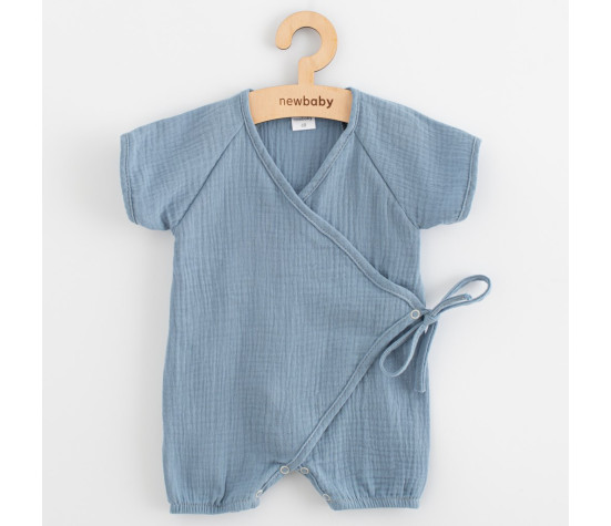 Kojenecký letní mušelínový overal New Baby blue