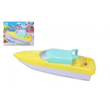 Loď/člun do vody plast 18cm na baterie na kartě