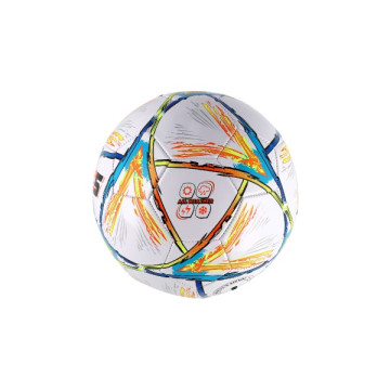Míč fotbalový barevný šitý kůže 23cm vel. 5 v sáčku