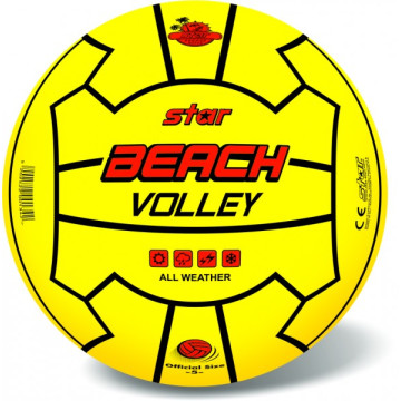 Míč volejbalový plážový 23cm 3 barvy v síťce