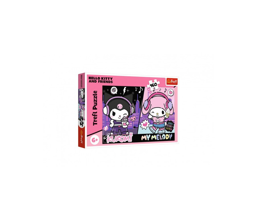 Puzzle Pravidla Kuromi 41x27,5cm 160 dílků v krabici 29x19x4cm