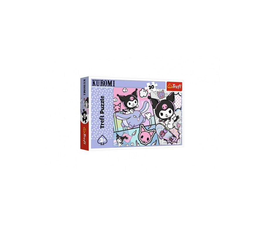Puzzle Zábava s Kuromi 27x20cm 30 dílků v krabičce 21x14x4cm