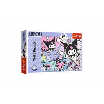 Puzzle Zábava s Kuromi 27x20cm 30 dílků v krabičce 21x14x4cm