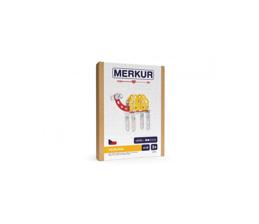 Stavebnice MERKUR Velbloud mini 45ks v krabici 13x18,5x3cm Stavebnice MERKUR Velbloud mini 45ks v krabici 13x18,5x3cm