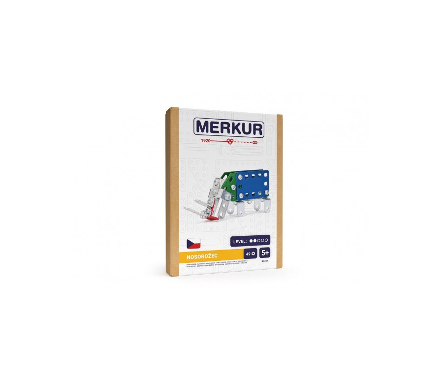 Stavebnice MERKUR Nosorožec mini 49ks v krabici 13x18,5x3cm