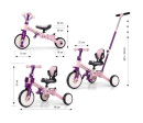 Dětská tříkolka 5v1 Milly Mally Optimus Max s vodící tyčí pink Dětská tříkolka 5v1 Milly Mally Optimus Max s vodící tyčí pink