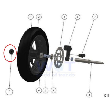 Tfk náhradní tlačítko - gumová záslepka pro 12" zadní kolo Joggster X X11-9