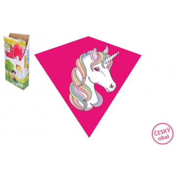 Drak létající jednorožec plast 68x73cm v sáčku 36ks v boxu