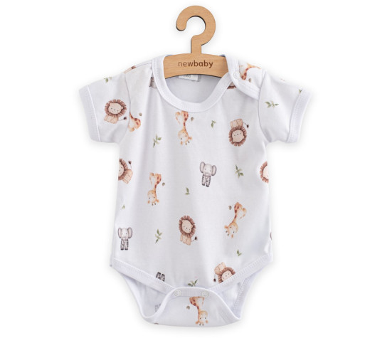 Kojenecké body s krátkým rukávem New Baby For Babies safari
