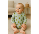 Kojenecké mušelínové body s bočním zavazováním New Baby Avocado Kojenecké mušelínové body s bočním zavazováním New Baby Avocado