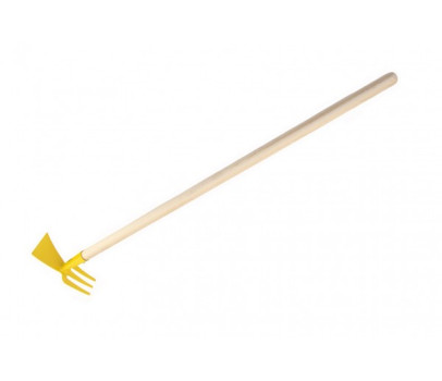 Motyka/Motyčka oboustranná žlutá s násadou kov/dřevo 80cm nářadí