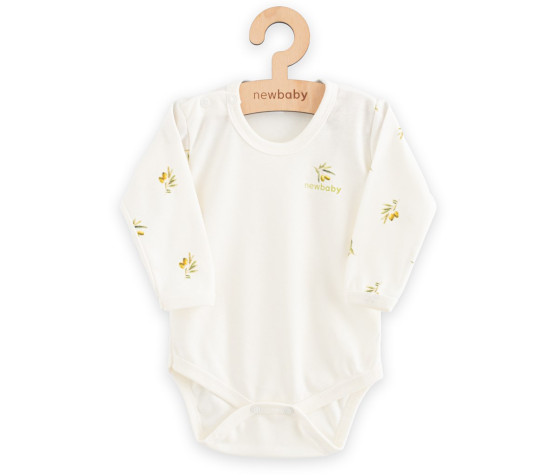 Kojenecké body s dlouhým rukávem z organické bavlny New Baby Olivy