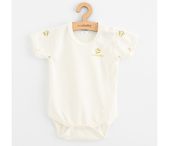 Kojenecké body s krátkým rukávem z organické bavlny New Baby Olivy
