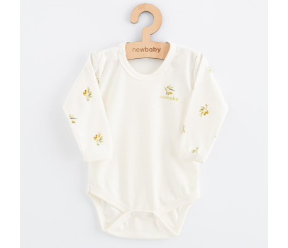 Kojenecké body s dlouhým rukávem z organické bavlny New Baby Olivy