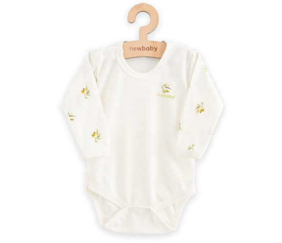 Kojenecké body s dlouhým rukávem z organické bavlny New Baby Olivy