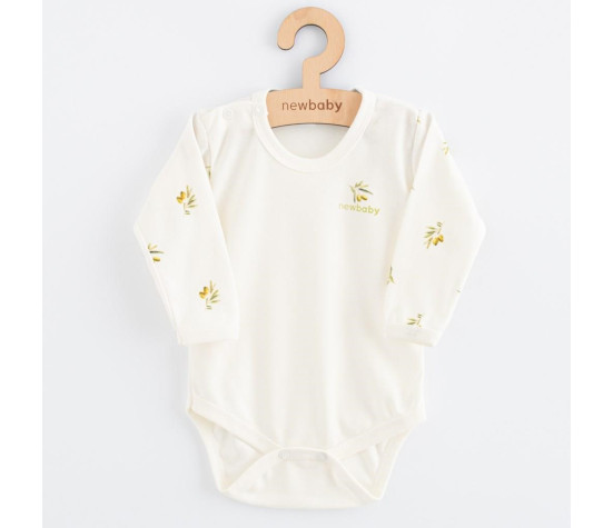 Kojenecké body s dlouhým rukávem z organické bavlny New Baby Olivy
