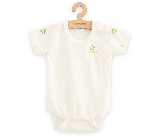 Kojenecké body s krátkým rukávem z organické bavlny New Baby Olivy