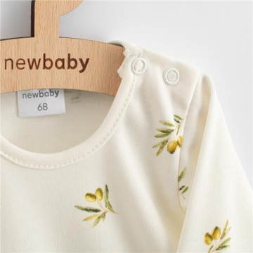 Kojenecké šaty z organické bavlny s dlouhým rukávem New Baby Olivy, Béžová 74 (6-9m)