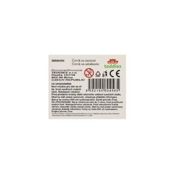 Červík/housenka vrtící plast 15cm na klíček 6 barev 6ks v boxu