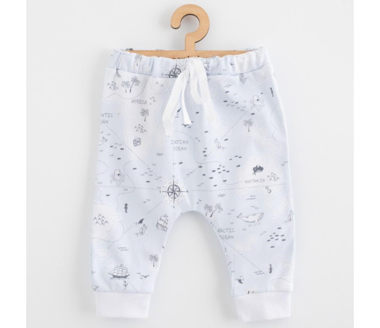 Dětské bavlněné kalhoty Jogger New Baby For Babies ocean