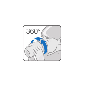 Dětský hrníček Mini Cups NUK 360° s víčkem neutral