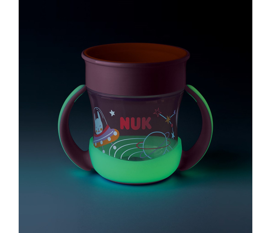 Dětský hrníček Mini Magic NUK Cup Night 160 ml pink, Růžová Dětský hrníček Mini Magic NUK Cup Night 160 ml pink, Růžová